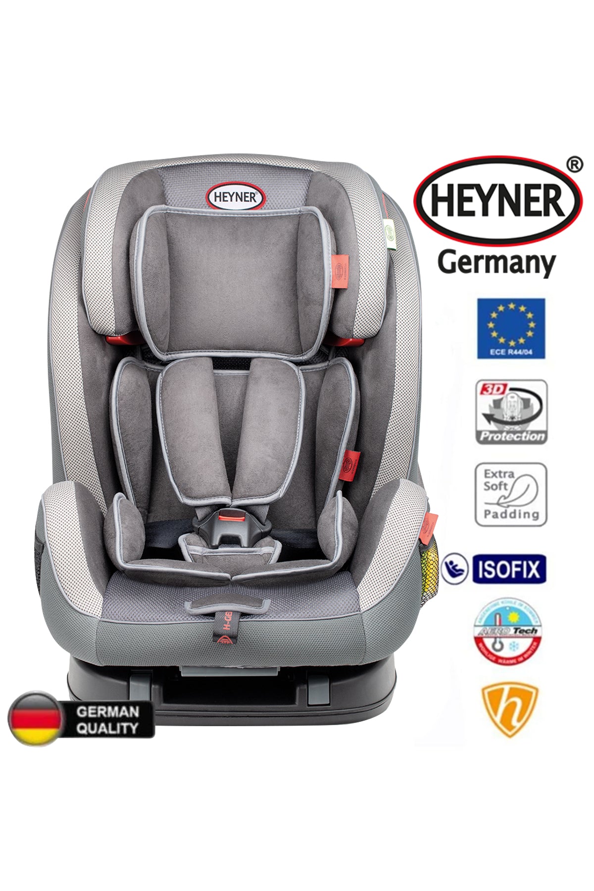 Heyner Multifix Aero Plus 9-36kg Isofix Oto Koltuğu Koala Grey I,II,III