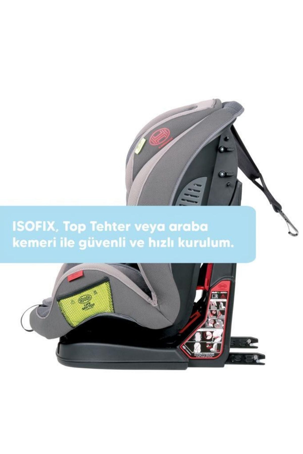 Heyner Multifix Aero Plus 9-36kg Isofix Oto Koltuğu Koala Grey I,II,III