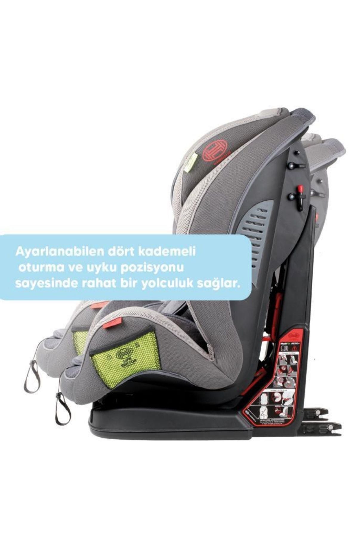 Heyner Multifix Aero Plus 9-36kg Isofix Oto Koltuğu Koala Grey I,II,III