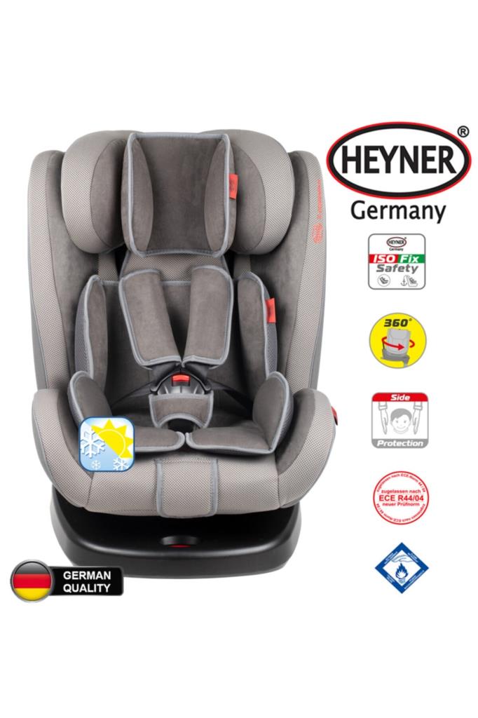 Heyner Infiny Twist 0-36kg Isofix Oto Koltuğu 360° Dönebilir Koala Grey 0,I,II,III